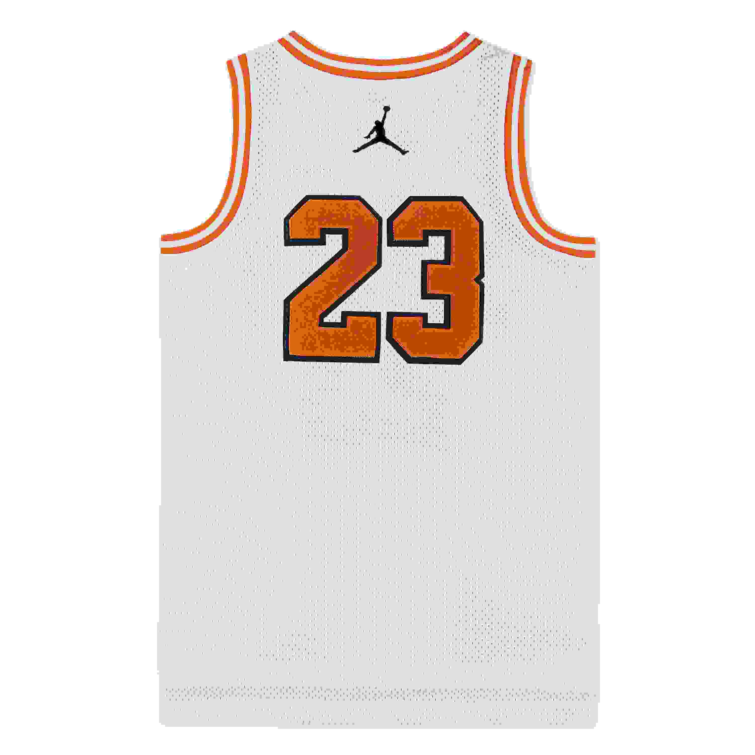 Jordan Basketball Big Boys' White/Orange Jersey